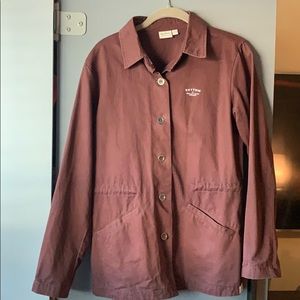 Rhythm Button Up Jacket in Burgundy. Sz Med.